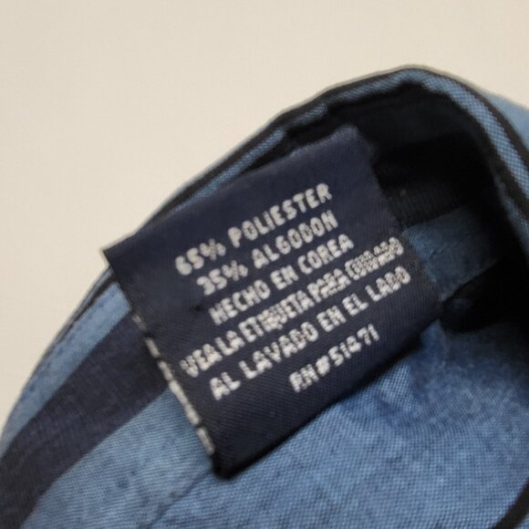 Vintage Puritan Mens Shirt Button Up 2XLT Short Sleeve Striped Blue - Picture 6 of 14